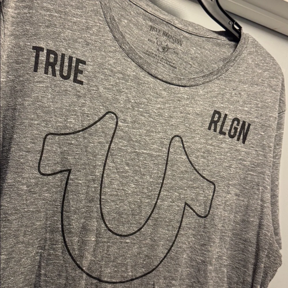 True Religion Heather Gray Tee large
